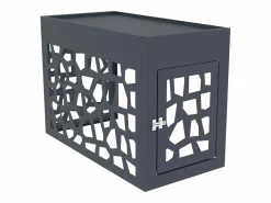 Hot Vente-unique Protector para aire acondicionado / bomba de calor perforado en aluminio - Con puerta de acceso - Antracita - KAZOMA Gris antracita