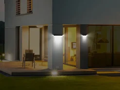 Proyector solar - 54 LEDs con detector de movimiento DORIA - 500 Lúmenes - Iluminación Exterior|Energía Solar