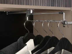 Outlet Puente de cama con compartimentos y LEDs L265 cm color natural y negro - VELONA Cabecero Y Puente De Cama