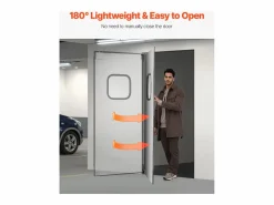 Puerta Batante SucceBuy de Acero Inoxidable, con Panel Simple para Apertura de Puerta de 91 x 213 cm, Fácil de Instalar, Funcionamiento Fluido y Silencioso