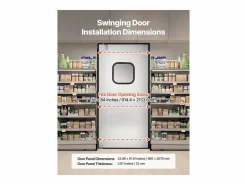 Puerta Batante SucceBuy de Acero Inoxidable, con Panel Simple para Apertura de Puerta de 91 x 213 cm, Fácil de Instalar, Funcionamiento Fluido y Silencioso