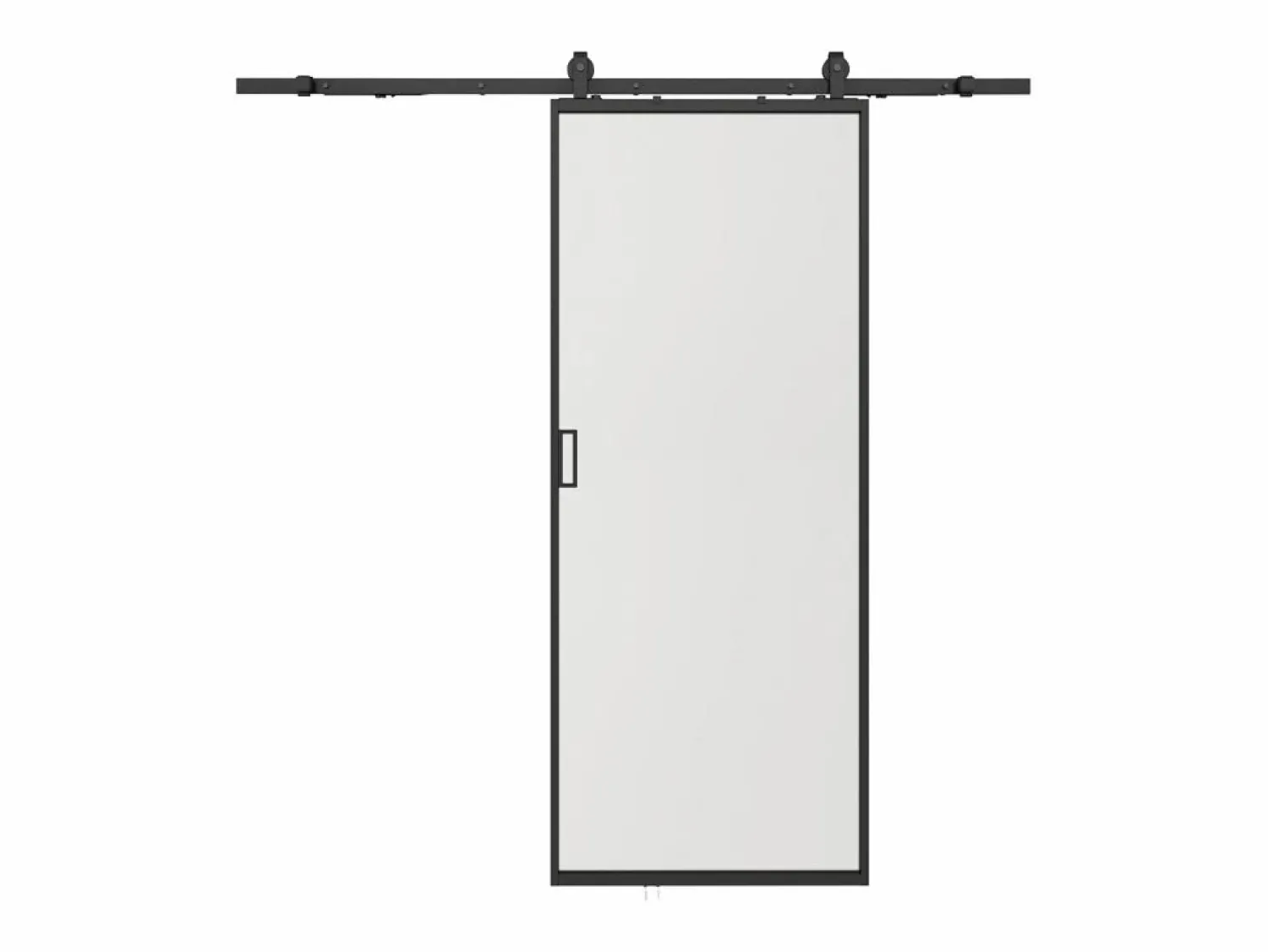 Best Puerta corredera - aluminio - vidrio templado esmerilado Alt. 205 x Ancho 63 cm - LINCI II Puerta Corredera