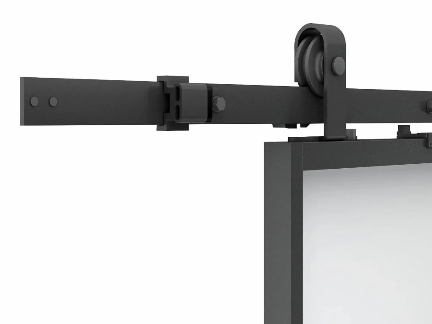 Best Puerta corredera - aluminio - vidrio templado esmerilado Alt. 205 x Ancho 63 cm - LINCI II Puerta Corredera