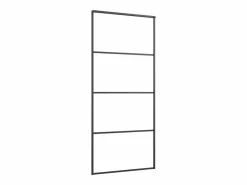 Outlet Puerta corredera aluminio y vidrio ESG negra 90x205 cm ES850820 Puerta Corredera