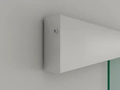 Vente-unique Puerta corredera con aplique de cristal HEIDI Alt.205x93 cm