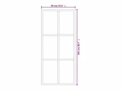 Sale Puerta corredera con herrajes ESG vidrio y aluminio 90x205 cm Puerta Corredera