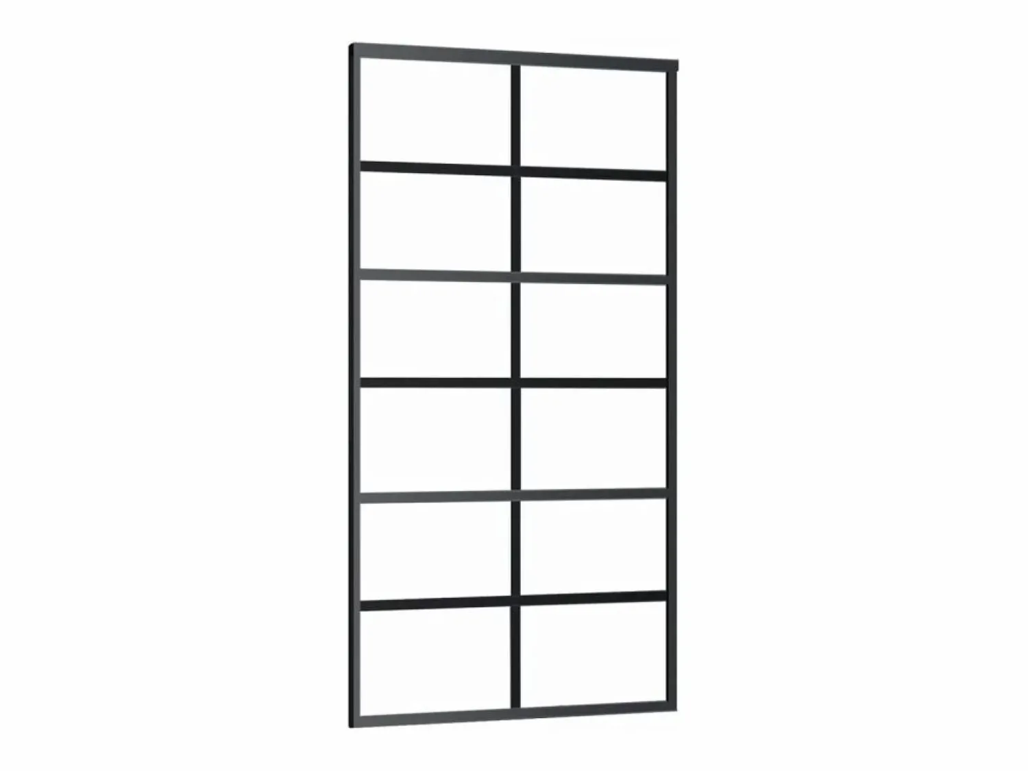 Puerta corredera con herrajes ESG vidrio y aluminio 102x205 cm ES429434