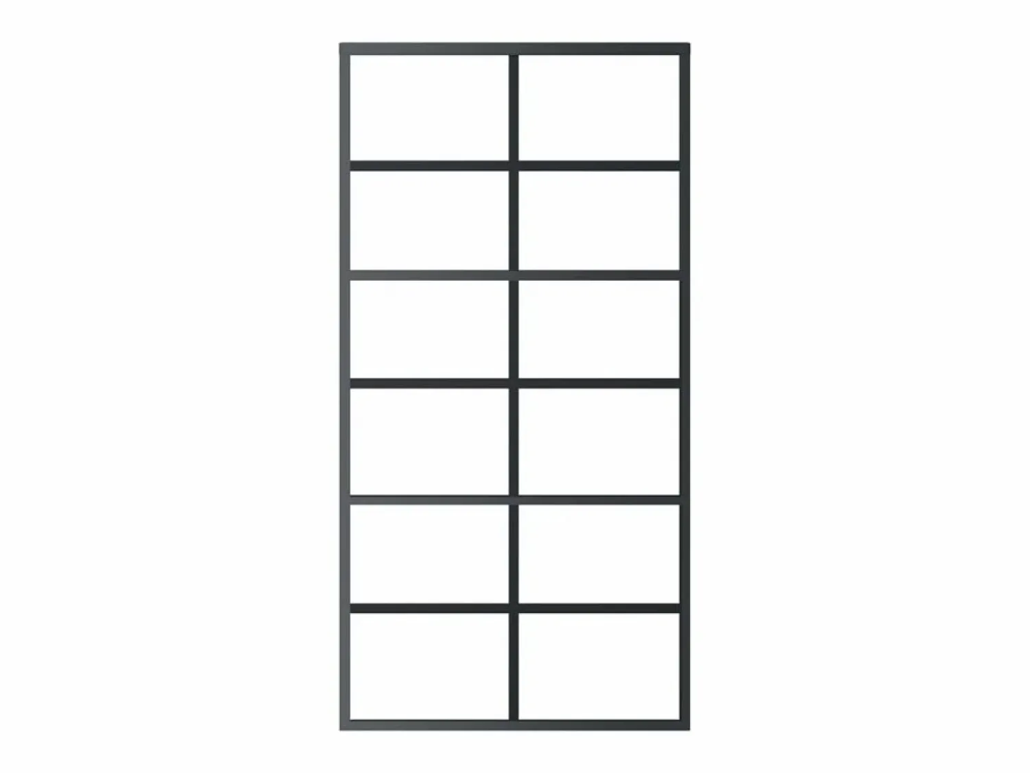 Puerta corredera con herrajes ESG vidrio y aluminio 102x205 cm ES429434