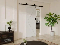 Clearance Puerta corredera con sistema de montaje en aplique - Madera y MDF - - Alt. 205 x 83 cm - NEFARA Puerta Corredera