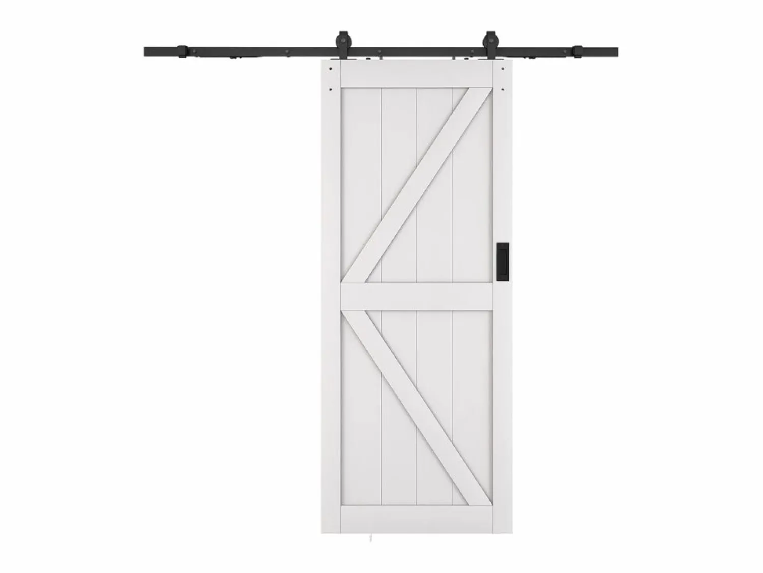 Clearance Puerta corredera con sistema de montaje en aplique - Madera y MDF - - Alt. 205 x 83 cm - NEFARA Puerta Corredera