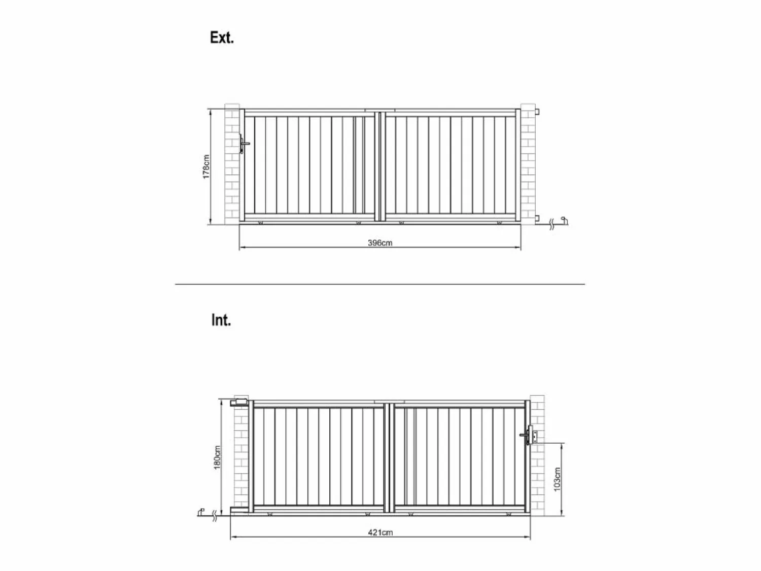 Sale Puerta corredera de aluminio semi-calada L421 x H180 cm antracita - TOROMA Portón