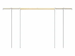 New Puerta corredera doble sistema de empotramiento - vidrio ahumado - 2 x Alt. 205 x Ancho 83 cm - LINCI II Puerta Corredera