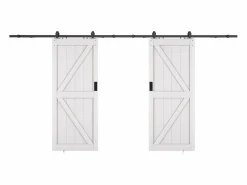 Vente-unique Puerta corredera doble vista - Madera y MDF - - 83 cm - NEFARA