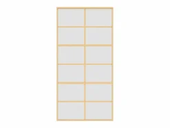 Puerta corredera dorada de vidrio ESG esmerilado y aluminio ES115497