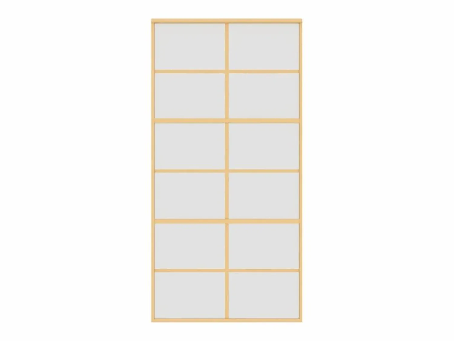 Puerta corredera dorada de vidrio ESG esmerilado y aluminio ES115497