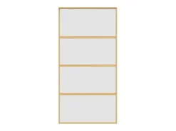 Puerta corredera dorada de vidrio ESG esmerilado y aluminio ES734672