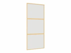 Puerta corredera dorada vidrio ESG esmerilado aluminio 90x205cm ES784621