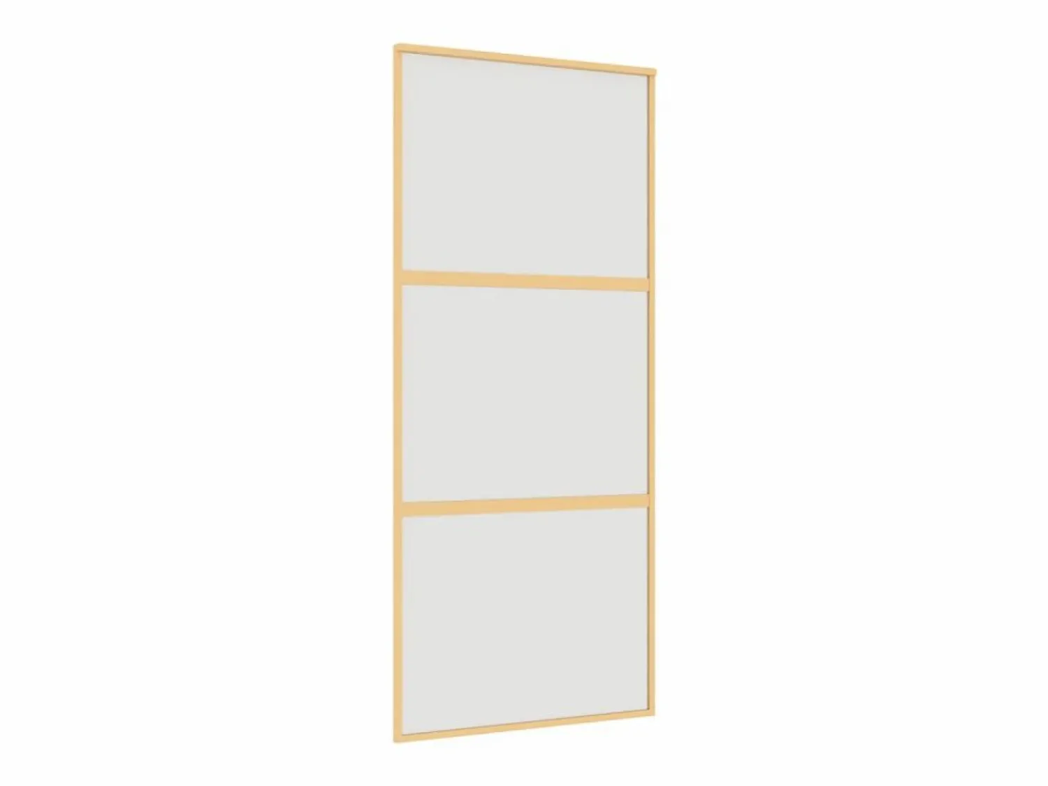 Puerta corredera dorada vidrio ESG esmerilado aluminio 90x205cm ES784621