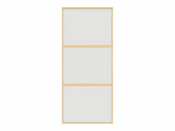 Puerta corredera dorada vidrio ESG esmerilado aluminio 90x205cm ES784621