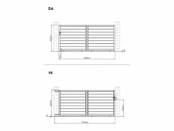 Discount EXPERTLAND Puerta corredera eléctrica de aluminio perforado L374 x H165 cm antracita PRIMO Gris antracita