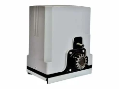 Discount EXPERTLAND Puerta corredera eléctrica de aluminio perforado L374 x H165 cm antracita PRIMO Gris antracita