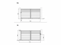 Online Puerta corredera eléctrica de aluminio con lamas L374 x H180 cm antracita - VIAZO Portón