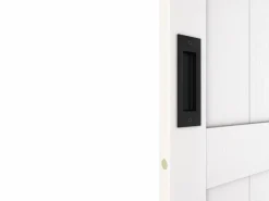 Discount Vente-unique Puerta corredera empotrada en madera y MDF - - Alt. 205 x 83 cm - NEFARA Blanco