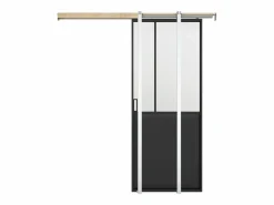 Clearance Puerta corredera empotrada, vidrio mate, Alt. 205 x Ancho 73 cm, ARTISTO II Puerta Corredera
