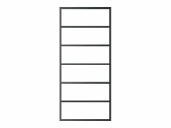 New Puerta corredera ESG vidrio y aluminio negra 90x205 cm ES394877 Negro