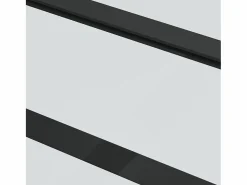 New Puerta corredera ESG vidrio y aluminio negra 90x205 cm ES394877 Negro