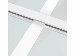 Puerta corredera ESG vidrio y aluminio blanca 102,5x205 cm ES223391