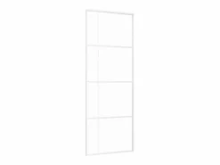 Puerta corredera ESG vidrio y aluminio blanca 76x205 cm ES156348