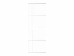 Puerta corredera ESG vidrio y aluminio blanca 76x205 cm ES156348