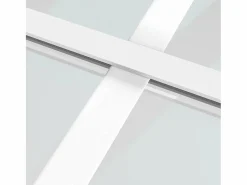 Puerta corredera ESG vidrio y aluminio blanca 102,5x205 cm ES982499
