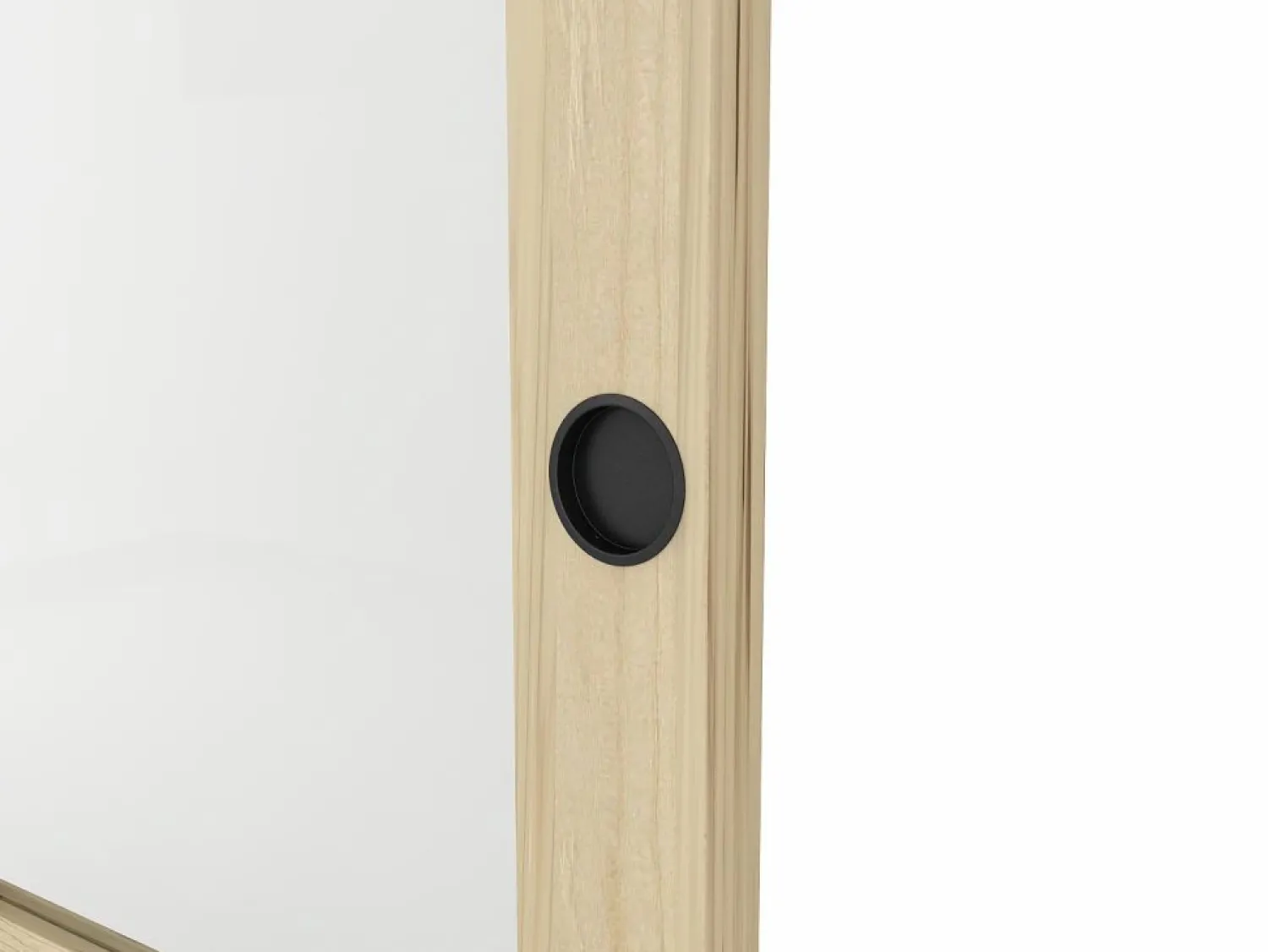 Vente-unique Puerta corredera sistema de empotrado con 3 ventanas, L63 cm, Vidrio esmerilado, ACOSTA II