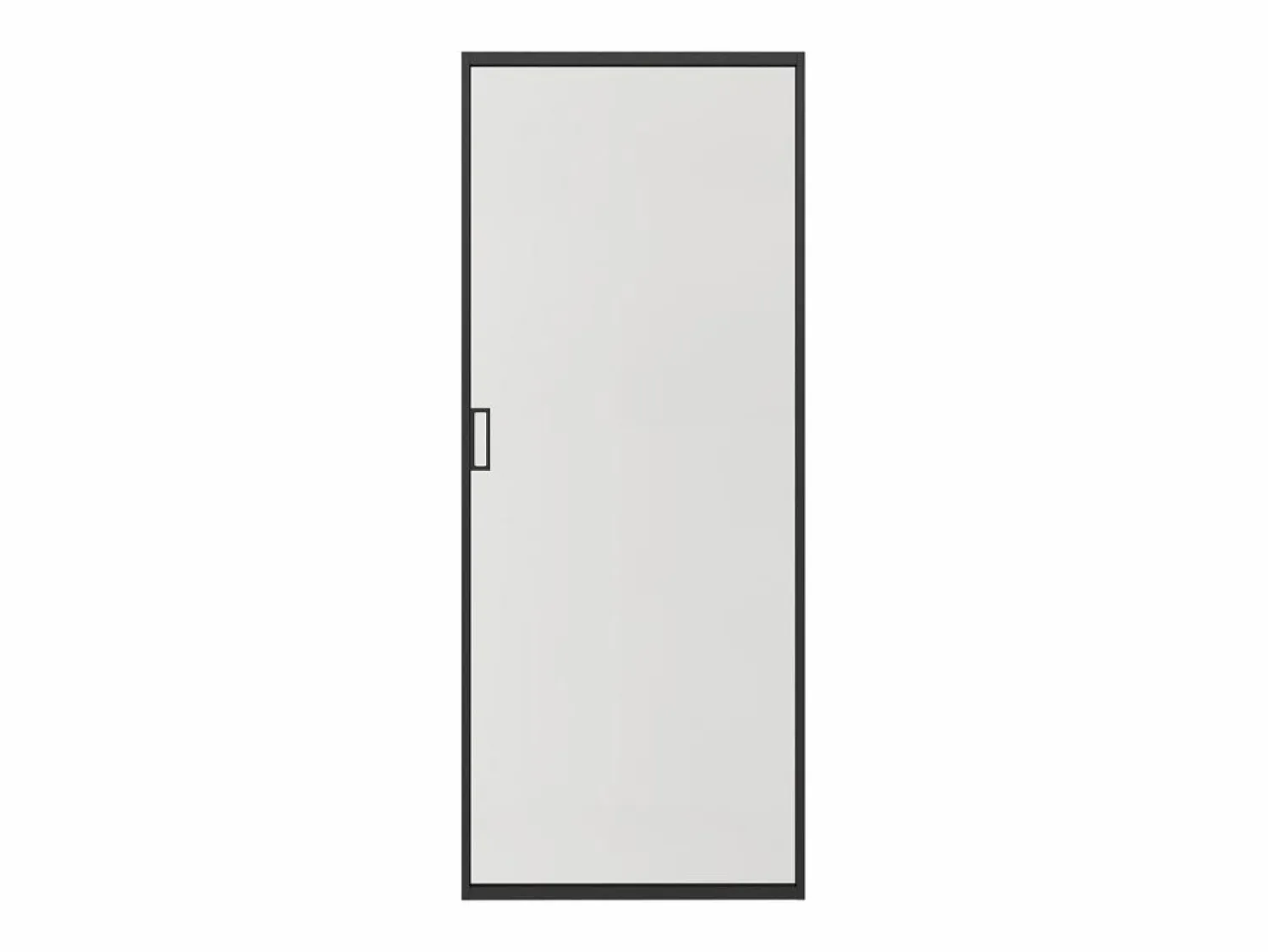 Best Vente-unique Puerta corredera sistema de empotramiento - vidrio templado esmerilado - H205 cm x L63 cm - LINCI II Negro