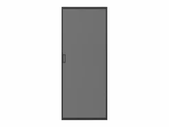 Vente-unique Puerta corredera sistema de empotramiento - vidrio templado ahumado - Alt. 205 x Ancho 73 cm - LINCI II