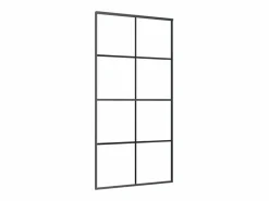 New Puerta corredera vidrio ESG y aluminio 102,5x205 cm ES593891 Negro