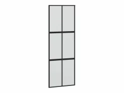 Online Puerta corredera vidrio templado y aluminio negra 76x205 cm ES289940 Puerta Corredera