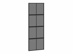 New Puerta corredera vidrio templado y aluminio negra 76x205 cm ES948943 Puerta Corredera