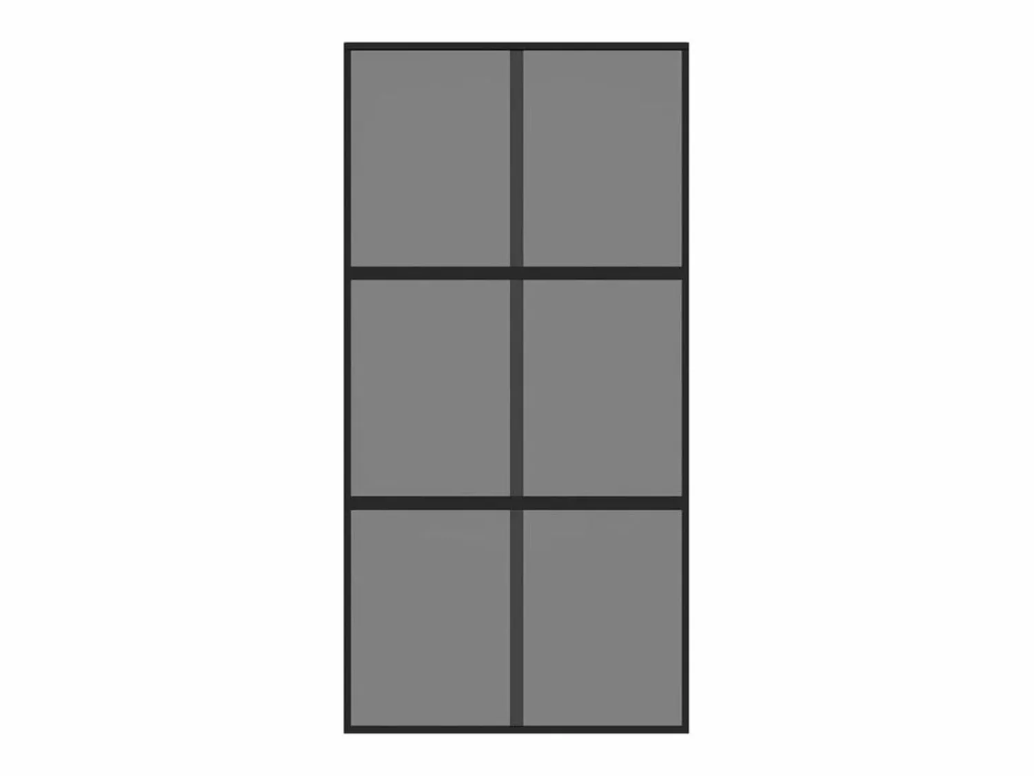 Puerta corredera vidrio templado y aluminio negra 102,5x205 cm ES535337