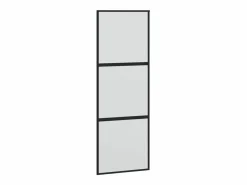 Discount Puerta corredera vidrio templado y aluminio negra 76x205 cm ES881724 Puerta Corredera