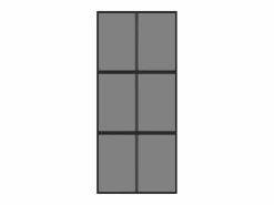 Puerta corredera vidrio templado y aluminio negra 90x205 cm ES273424