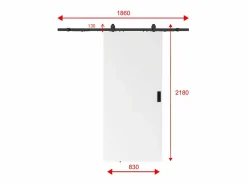 Vente-unique Puerta corredera vista - Alt. 205 x L83 cm MDF + PVC - VARIN II