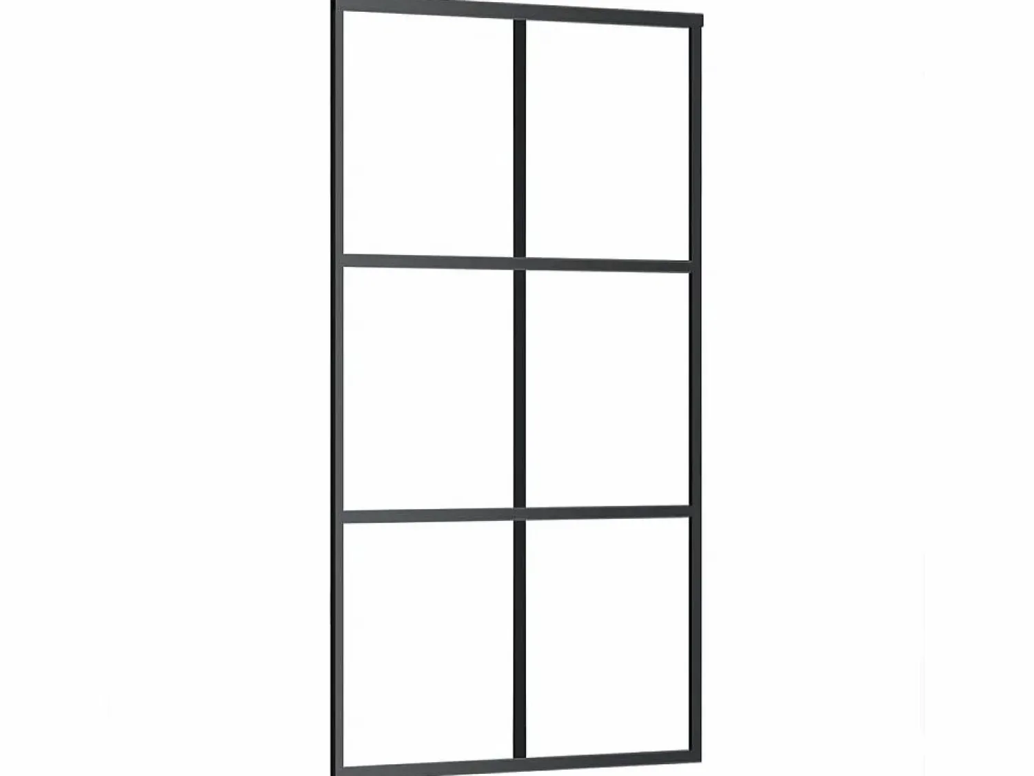 Puerta corredera y herrajes Cristal y Aluminio 102x205cm