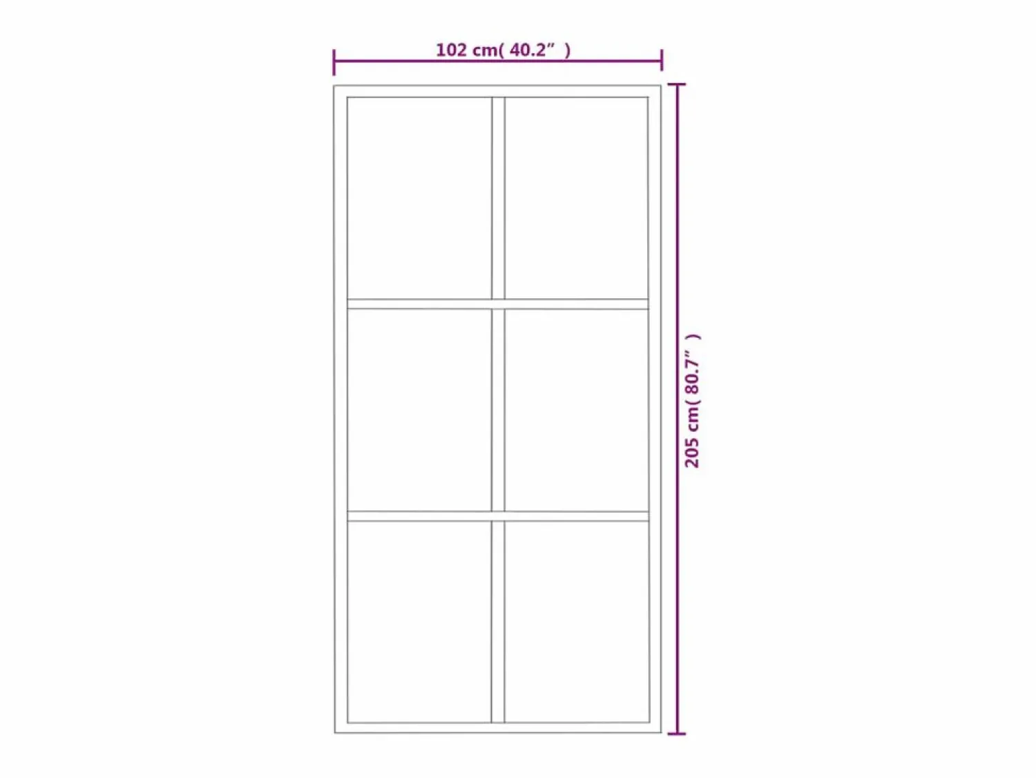 Puerta corredera y herrajes Cristal y Aluminio 102x205cm