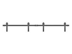 New Puerta Corrediza SucceBuy Kit de Herrajes para Puertas de Granero de Acero al Carbono de 11 Pies para Puertas Dobles Negro