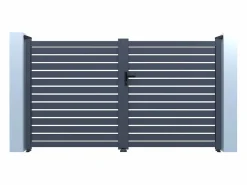 Habitat et jardin Puerta de aluminio semicalada "Julien" - 340 x 140 cm -