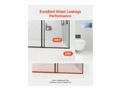 Puerta de Bañera SucceBuy, Deslizante Sin Marco, 142 a 152 cm Ancho x 152 cm Alto, de Vidrio para Baño Transparente