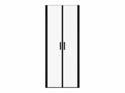 Shower & Design Puerta de ducha batiente mate, 80 x 195 x 1.92 cm, cristal y metal, SARASOTA